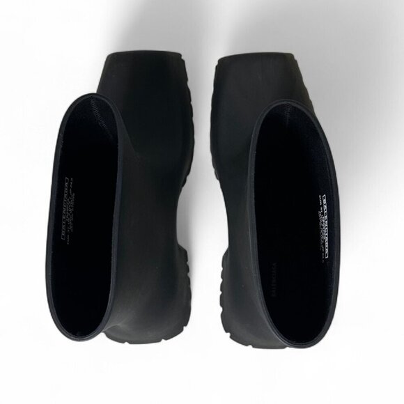 Balenciaga Women's Trooper Rubber Ankle Bootie Black EU 37, US 7 - Picture 6 of 15